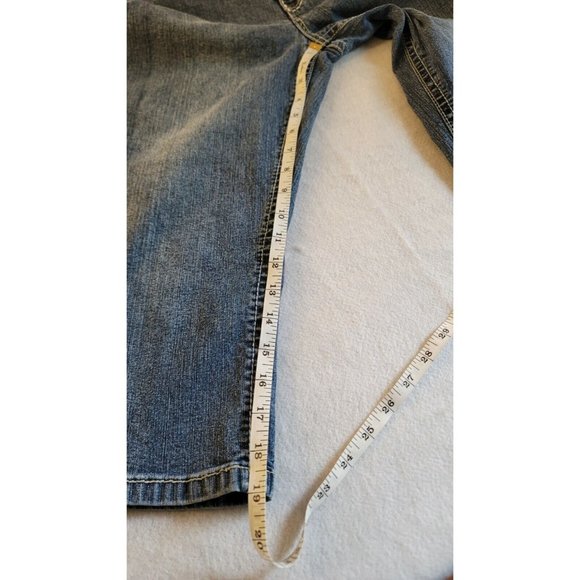 V.s.h Jeans Womens Med Wash Capri Sz 8 Denim Jeans Straight leg 31x19 - Picture 7 of 11
